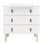 Buffet Indy II Blanc - En partie en bois massif - 90 x 90 x 50 cm