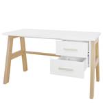 Bureau Lisa Wit - Deels massief hout - 139 x 76 x 62 cm