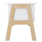 Bureau Lisa Blanc - En partie en bois massif - 139 x 76 x 62 cm