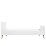 Letto singolo Fenna Bianco - Legno parzialmente massello - 97 x 80 x 205 cm