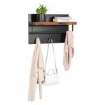 Wandgarderobe Mocksville Zwart/bruin