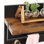 Wandgarderobe Mocksville Zwart/bruin