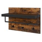 Wandgarderobe Mocksville Bruin/zwart