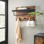 Wandgarderobe Mocksville Bruin/zwart