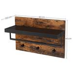 Wandgarderobe Mocksville Bruin/zwart