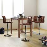 Tabouret de bar Fitzgerald Marron vieilli / Chrome - Lot de 2