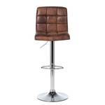 Tabouret de bar Fitzgerald Marron vieilli / Chrome - Lot de 2