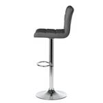 Tabouret de bar Fitzgerald Gris foncé / Chrome - Lot de 2