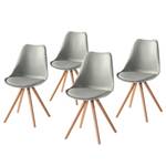 Chaise LINDHOLM Gris lumineux - Lot de 4