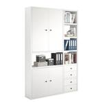 Armoire de bureau Emporio IV Panneau alvéolaire / Blanc verni - Blanc laqué