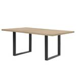 Table Alton Imitation chêne de Sonoma - Largeur : 180 cm - Noir