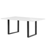 Eettafel Alton Wit - Breedte: 180 cm - Zwart