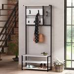 Compacte garderobe Kanata metaal - wit/zwart