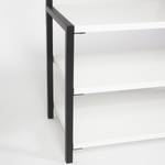 Compacte garderobe Kanata metaal - wit/zwart