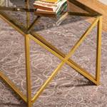 Couchtisch Graham Glas / Metall - Gold / Grau