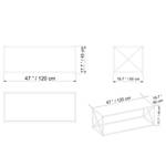 Salontafel Graham glas/metaal - goudkleurig/grijs