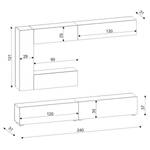 Woonwand Gayal (6-delig) wit