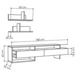 Woonwand Giradot (3-delig) antracietkleurig