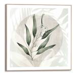 Ingelijste afbeelding Bladeren Botanisch Print in houten frame - groen