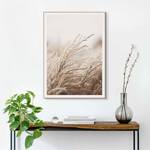 Ingelijste afbeelding Strand Zee Duinen Print in houten frame - beige