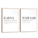 Poster con cornice Karma e Wabi-sabi (2) Poster con cornice - Nero