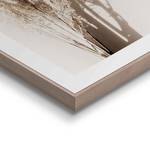 Set afbeeldingen Strand Pampas (2-delig) Print in houten frame - beige