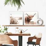 Wandbilder Set Freie Natur (2-tlg.) Print in Holzrahmen - Beige