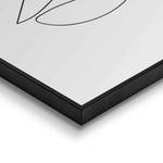 Tableaux déco Élégante (3 éléments) Impression dans cadre en bois - Noir