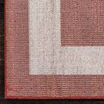 Laagpolig vloerkleed Good Times V polypropeen/katoen - Terracotta - 65 x 90 cm