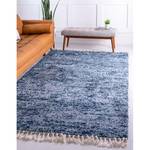 Hochflorteppich Top Shag III Polypropylene / Jute - Blau - 120 x 185 cm