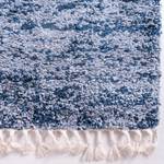 Hoogpolig vloerkleed Top Shag III polypropeen/jute - Blauw - 65 x 90 cm