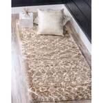 Tapis de couloir Temara Shag I Polypropylène / Envers : - Beige - 80 x 305 cm