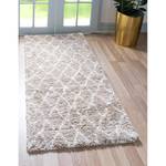 Tapis de couloir Temara Shag III Polypropylène / Envers : - Beige - 80 x 185 cm