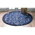 Kurzflorteppich Temara Shag VII Polypropylene / Jute - Marineblau