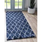 Loper Temara Shag III polypropeen/jute - Marineblauw - 80 x 305 cm