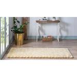 Tapis de couloir Temara Shag IV Polypropylène / Envers : - Jaune - 80 x 305 cm