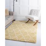 Tapis Temara Shag II Polypropylène / Envers : - Jaune - 150 x 245 cm