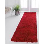 Tapis de couloir Shaggy Shag polypropylène - Rouge cerise - 75 x 305 cm