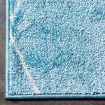 Tapis Crosses Frise I Polypropylène / Coton - Bleu clair - 100 x 160 cm