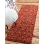 Tapis de couloir Shaggy Shag polypropylène - Terre cuite - 75 x 305 cm