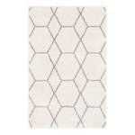 Tappeto a pelo corto Crosses Frieze I Polipropilene / Cotone - Bianco crema - 60 x 90 cm