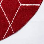 Tapis Crosses Frise II Polypropylène / Coton - Rouge - Diamètre : 120 cm