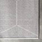 Tapis Crosses Frise I Polypropylène / Coton - Gris clair - 60 x 90 cm