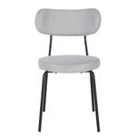 Chaises Timika (lot de 2) Tissu / Métal - Gris clair / Noir