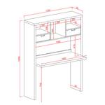 Open kast-bureaucombinatie Mernda honingraatpaneel - wit