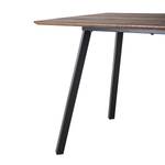Table Sulina Imitation chêne sauvage / Noir - Largeur : 140 cm