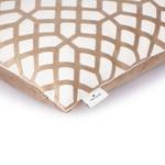 Kissenbezug Geometric Velvet Polyester / Baumwolle - Beige