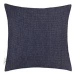 Housse de coussin Chenille ZigZag Polyester / Polyacrylique - Bleu marine