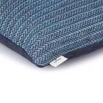 Kussensloop Chenille ZigZag polyester/polyacryl - Marineblauw