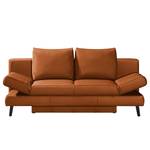 Schlafsofa Salen II Echtleder - Cognac - Schwarz